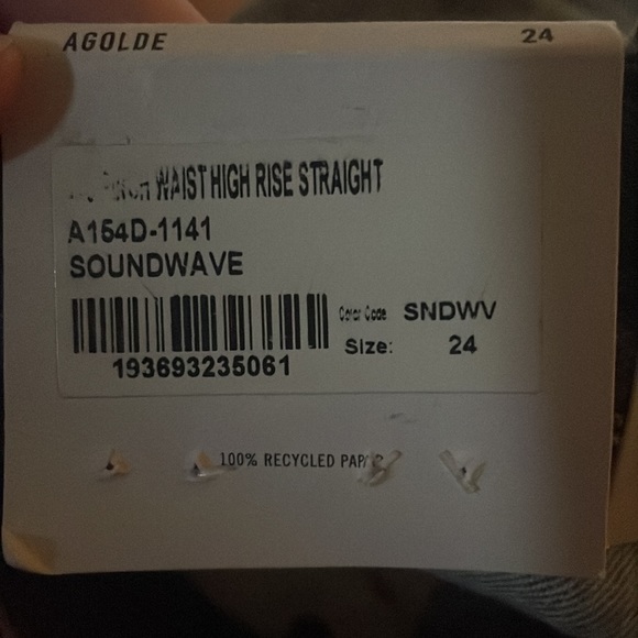 AGOLDE 90’s Pinch Waist - High Rise Straight - Color: Soundwave - Picture 7 of 7